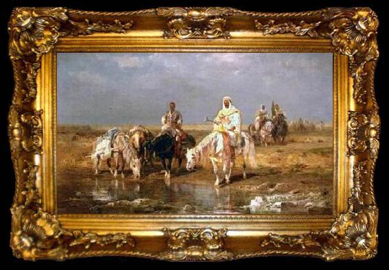framed  unknow artist Arab or Arabic people and life. Orientalism oil paintings  361, ta009-2